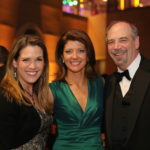 Megan and her father, Jack, with Norah O'Donnell at the American Ireland Fund.